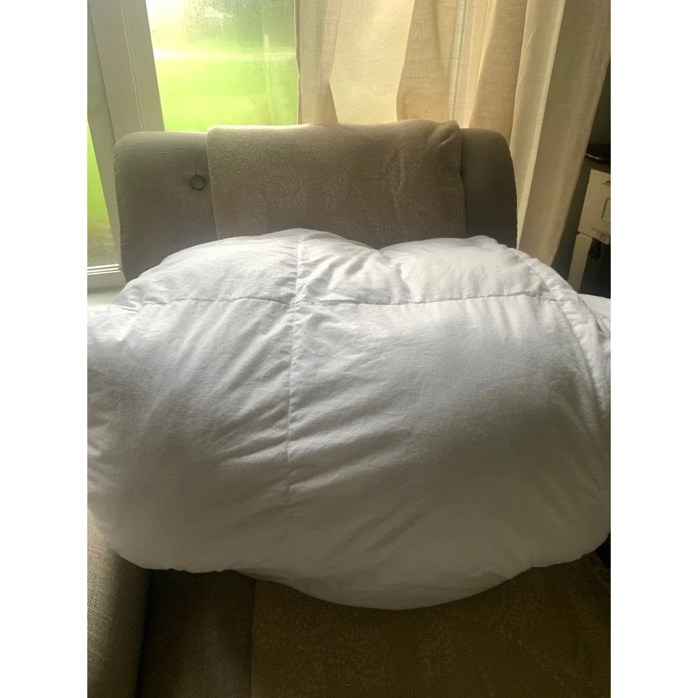 PBteen White Down Comforter Insert Box Stitch Bedding size full